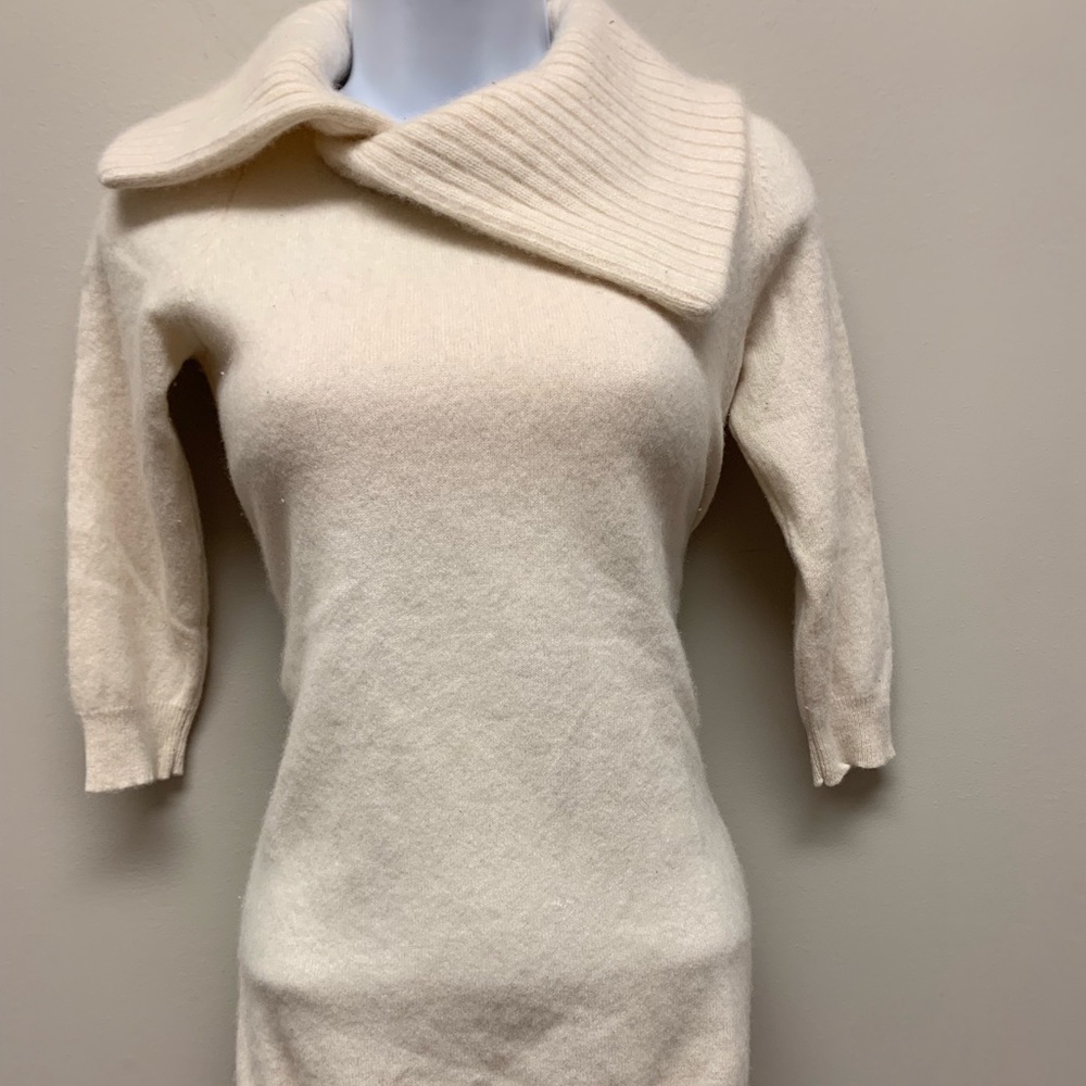 Cynthia Rowley ivory Cashmere Tunic Sweater m